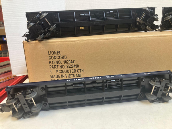 MTH Premier O Scale B&O Flatcars w/ Trailers (4) 7562 7568 9132 9920 Trailer Service