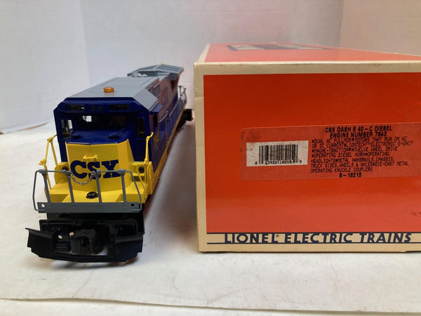 Lionel 6-18215 CSX Dash 8-40C Diesel #7643 - Conventional - O Gauge - Excellent
