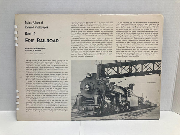 Trains Album of Photographs Number 14 Erie Railroad by Kalmbach Publishing Co. 1946 (Book)