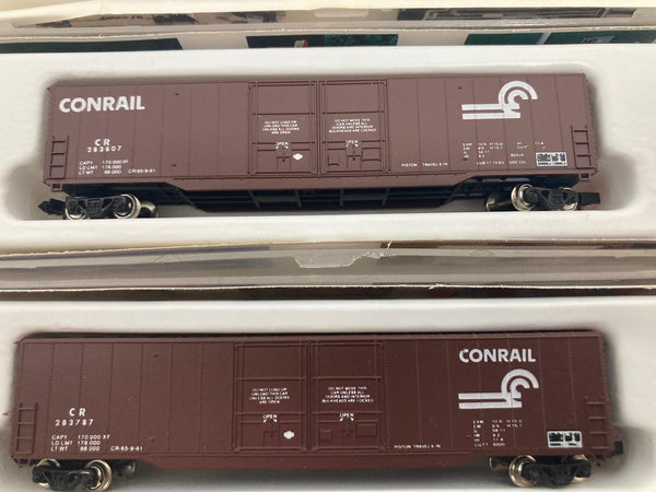 Con-Cor N Scale Conrail 60 Ft Box Car 6 Pack "all have different numbers" (5552 Cars 1-6)