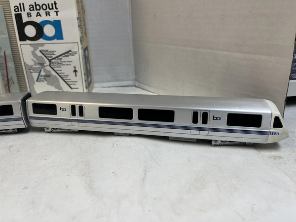 Vintage BART HO Scale 3-Unit Train Set Athearn Powered A-B-A Built w/ Box & Paperwork