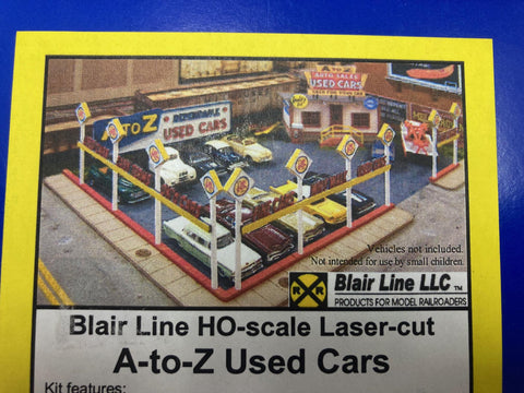 Blair Line Laser-cut "A-to-Z Used Cars" HO Kit (#197)