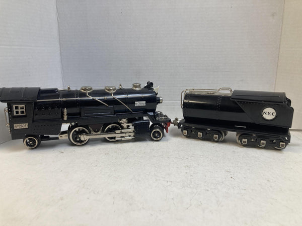MTH Tinplate Lionel Lines 260E Steam Locomotive & NYC Vanderbilt Tender O Gauge