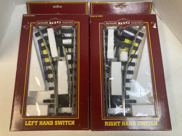 Bachmann Big Haulers G Scale Manual Switch Pair - Left & Right - 94351 94352