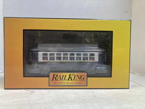 MTH RailKing 30-5257 City Lines Bump-n-Go Trolley O Gauge Brand New NIB
