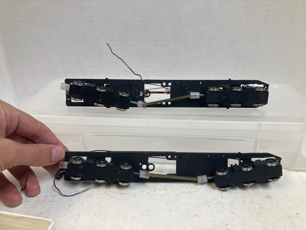 Hobby Town E7AA Diesel Locomotive Drive Kit Set – 2 A Units (Powered + Drive Shaft) w/ Cary Die-Cast Shells – Tested & Works