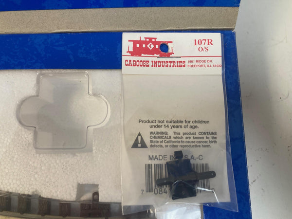 Atlas O 6071 O-54 RH Switch - FOR REPAIR - Middle Rail Disconnected + Caboose Industries Throw