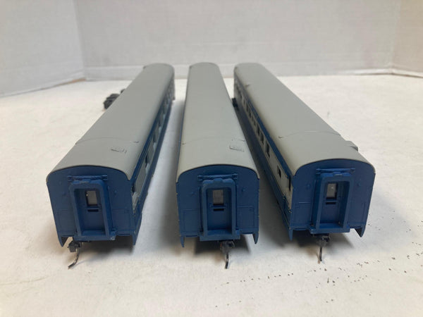 AHM HO Wabash/Indiana 3-Car Lot - "Paw Paw" Pullman - Kadees - 1935 Streamline