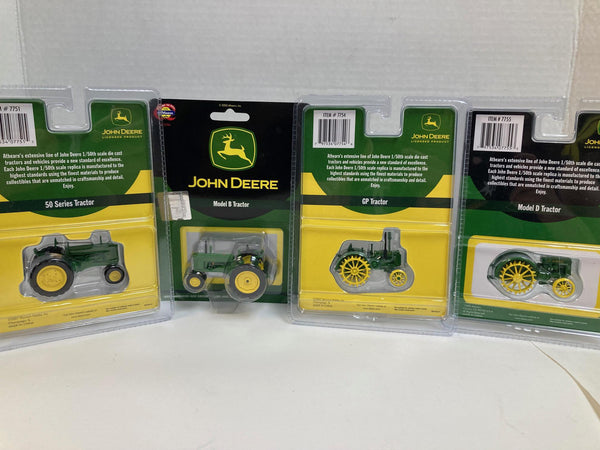 Athearn John Deer Tractor 4 Pack: 50 Series, Model B, GP, Model D (7750, 7751, 7754, 7755)