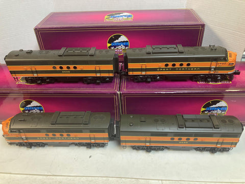 MTH Premier Great Northern ABBA F-Unit Diesel Set | 20-20628-1 + 20-20627-1 + (2) 20-20627-3 | O Gauge w/ PS3