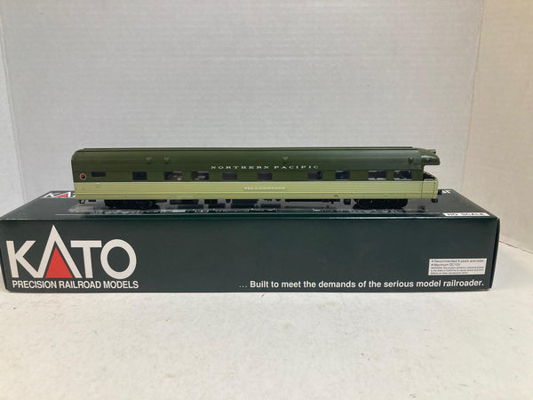 Kato HO Northern Pacific “Yellowstone” Corrugated Business Car 35-6010 – Excellent Condition