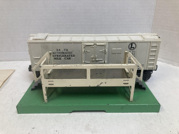 Lionel 3472 Operating Milk Car Set – Postwar O Gauge *WORKS*