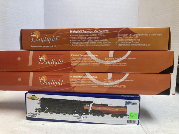 Athearn Genesis SP Mt-4 4-8-2 #4352 Sound + BLI Daylight Passenger Car Set HO Lot