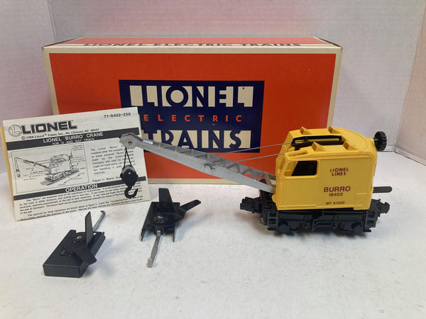 Lionel Operating Burro Crane #6-18402 O Gauge – Pre-Owned Very Good