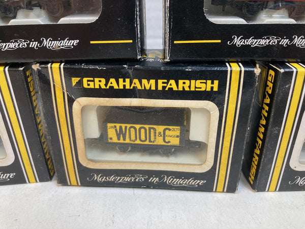 Graham Farish by Bachmann N Scale 5 Wagon Lot 7 Plank Wagons Pre-Owned Boxed