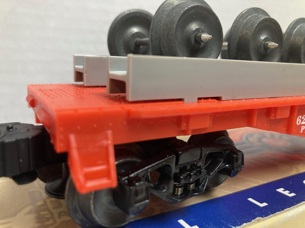 Lionel Post War 6262 Red Flatcar with Wheel Load (6-19451) 1998