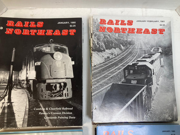 Rails Northeast Magazine Lot of 37 Issues – 1980–1983 – Railfan / Railroad History Magazines (2 Complete Years)
