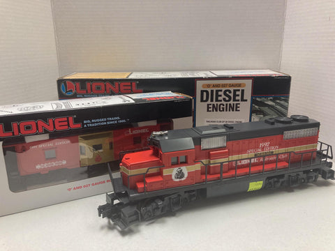 Lionel Railroad Club GP-38 Diesel Engine & Caboose (#6-18818, #6-16804)