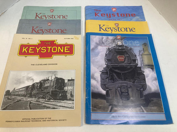 The Keystone Magazine Lot of 6 Issues – 1985–2011 – Pennsylvania Railroad Historical Society