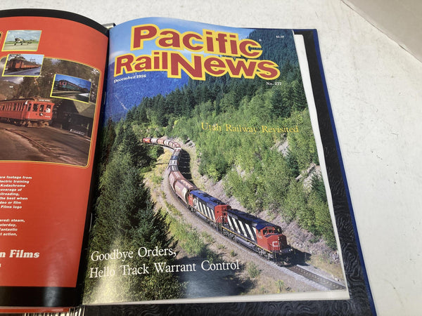 Pacific Rail News Magazine Complete 1986 Year Set in Custom Binder (12 Issues)