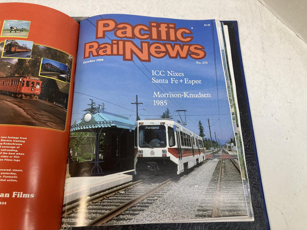 Pacific Rail News Magazine Complete 1986 Year Set in Custom Binder (12 Issues)