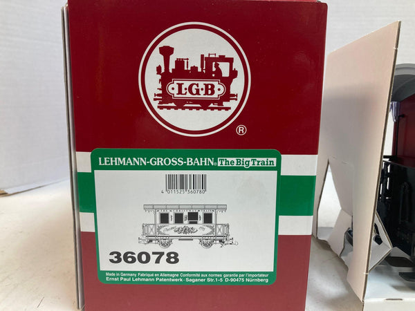 LGB 36078 “The Christmas Train” Passenger Car – 1998 Edition – G Scale – Very Good Pre-Owned Condition