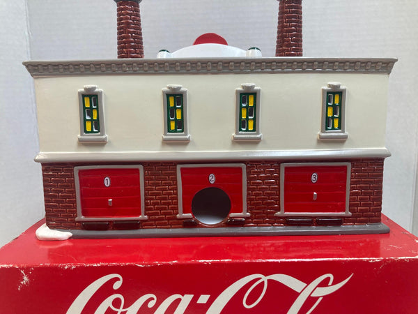 Department 56 Snow Village Coca-Cola Bottling Plant #5469-0 – Very Good Condition, Lighted Building w/ Box