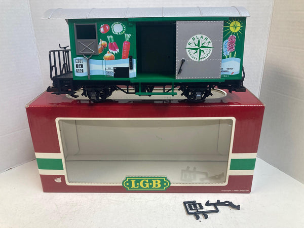LGB 4128 R Blank Grains Boxcar – G Scale, Pre-Owned Very Good Condition