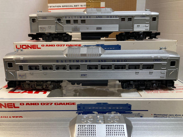Lionel O Gauge Baltimore & Ohio B&O Budd RDC 3-Car Set 6-8766 6-8767 6-8768 BOXED