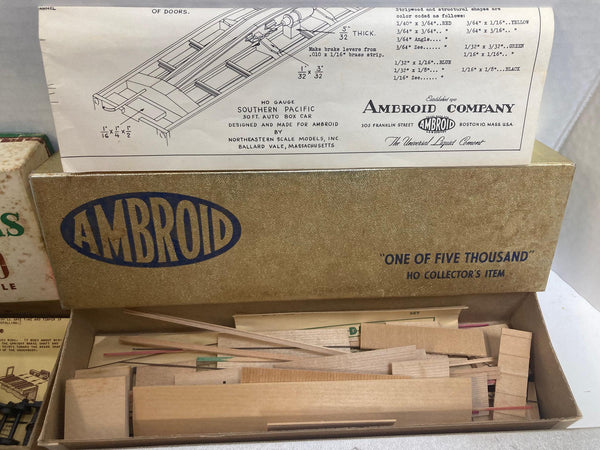 Ambroid, Central Valley, Comet HO Wood Kits Lot of 4