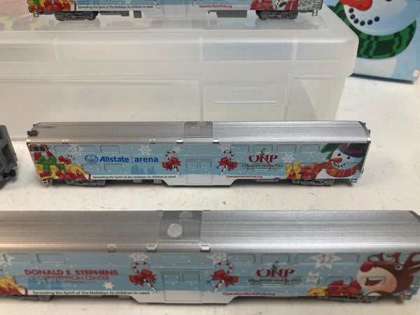 Kato 106-2016 + 106-2016A Operation North Pole Christmas Train | 1 Loco w/ Factory DCC + 5 Cars | N Scale