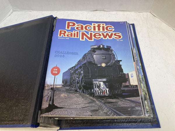 Pacific Rail News Magazine Complete 1986 Year Set in Custom Binder (12 Issues)