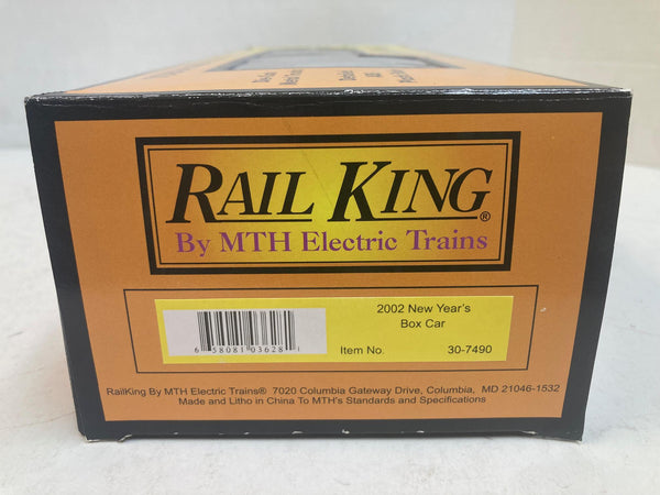 MTH Rail King 30-7490 2002 New Year’s Boxcar – O Gauge – Brand New
