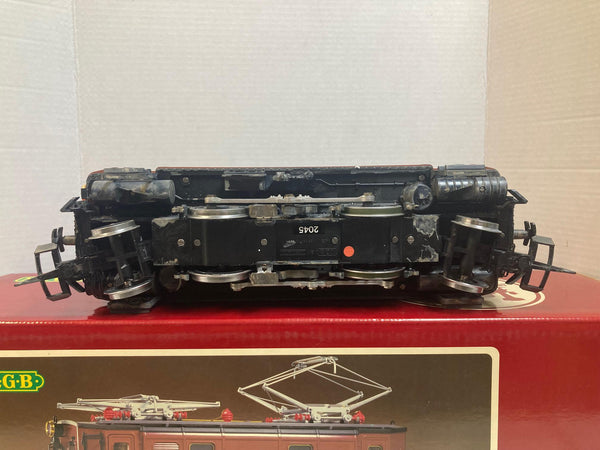 LGB 2045 “W.C.R.R” #205-11 — Custom Weathered RhB GE 2/4 Electric (Amazing Finish, Great Condition) w/ Conductor