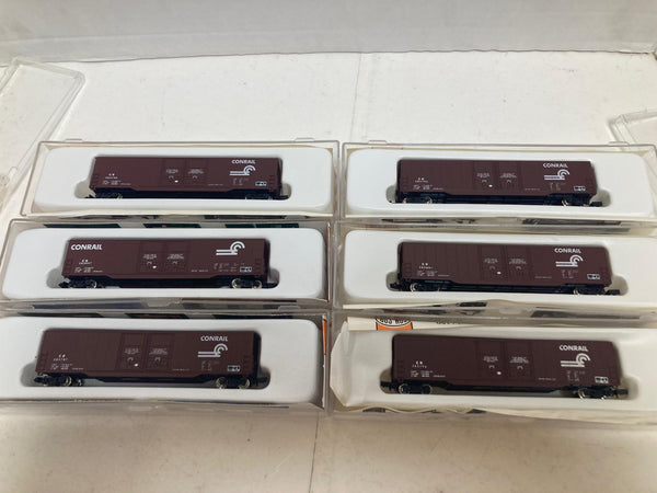 Con-Cor N Scale Conrail 60 Ft Box Car 6 Pack "all have different numbers" (5552 Cars 1-6)