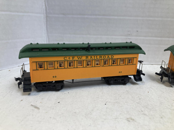 Mantua HO Petticoat Junction C&FW Hooterville Cannonball 3 Passenger Car Lot