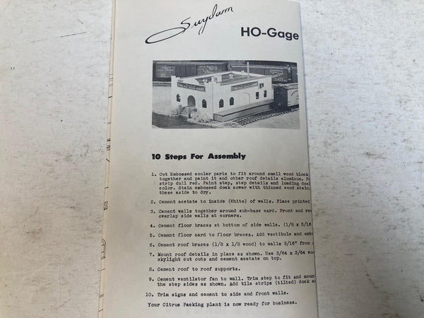 Suydam "Sunkist" Citrus Fruit Growers exchange HO Building Kit 83