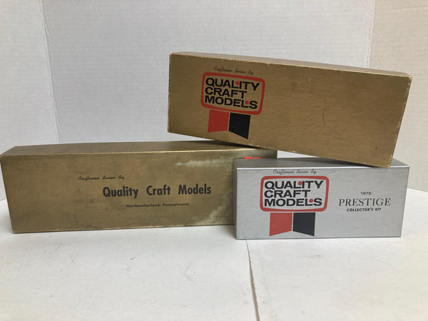 Quality Craft Models HO Wood Kits: Caboose, Gondola C-1, Box Car P-3