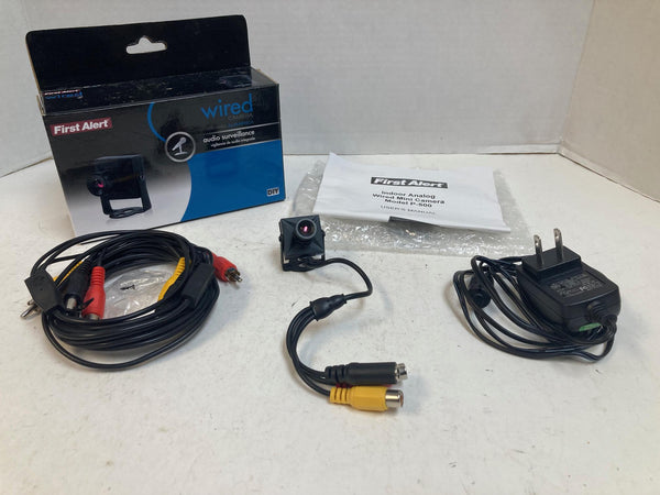 First Alert P-500 Wired Mini Surveillance Camera w/ Audio – S23-2636-000 – Pre-Owned Tested