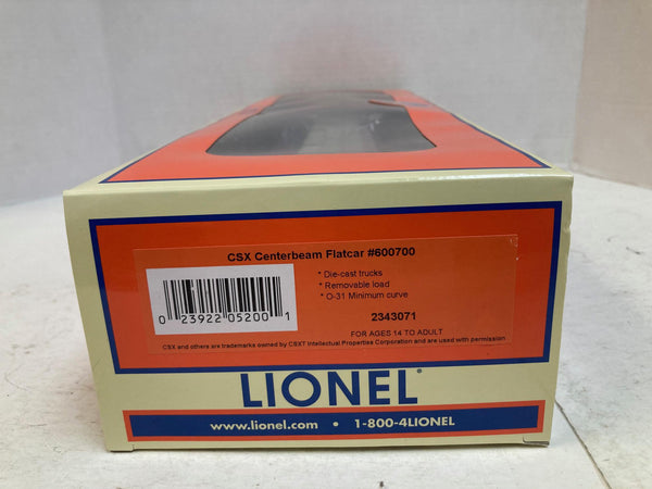 Lionel CSX Centerbeam Flatcar #600700 (2343071) O Scale *NIB*