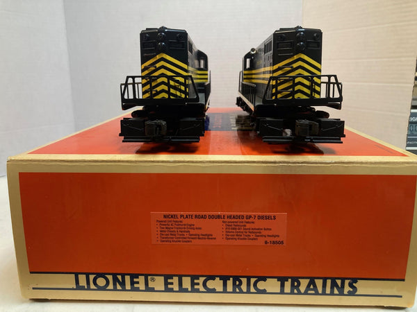 Lionel 6-18505 Nickel Plate Road Double Headed GP-7 Diesel Engines (Powered, Dummy)