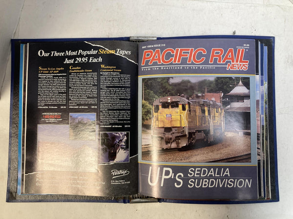 Pacific Rail News Magazine Complete 1990 Year Set in Custom Binder (12 Issues)