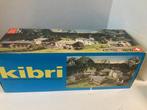 Kibri HO Scale Village kits (B-8010): includes 6 different village buildings kits (8012, 8014, 8016, 8018, 8020, 8022)